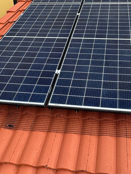 Solar Bird Mesh Installation